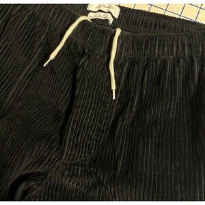 Urban Outfitters Stretch Elastic Drawstring Corduroy Black Pants Men’s LARGE
